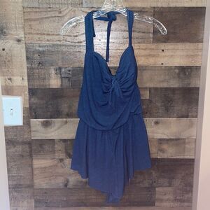 Magicsuit Blue (denim look) Halter One Piece Swimsuit